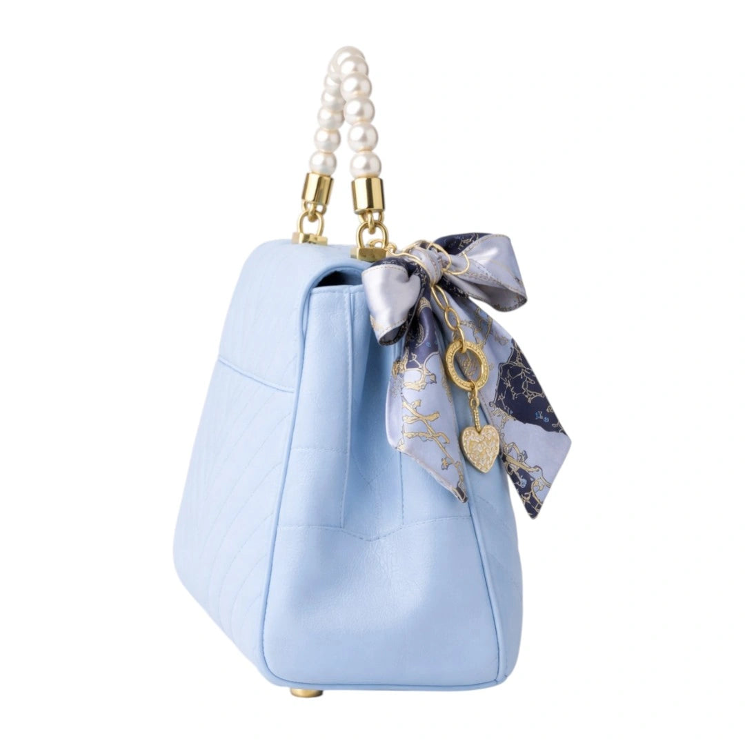 Velzir Elegant Pearl Handle Quilted Handbag