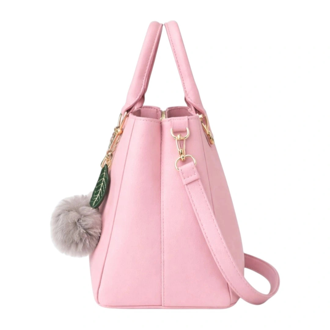 Velzir Jhai Women Light Pink Leather Shoulder Bag