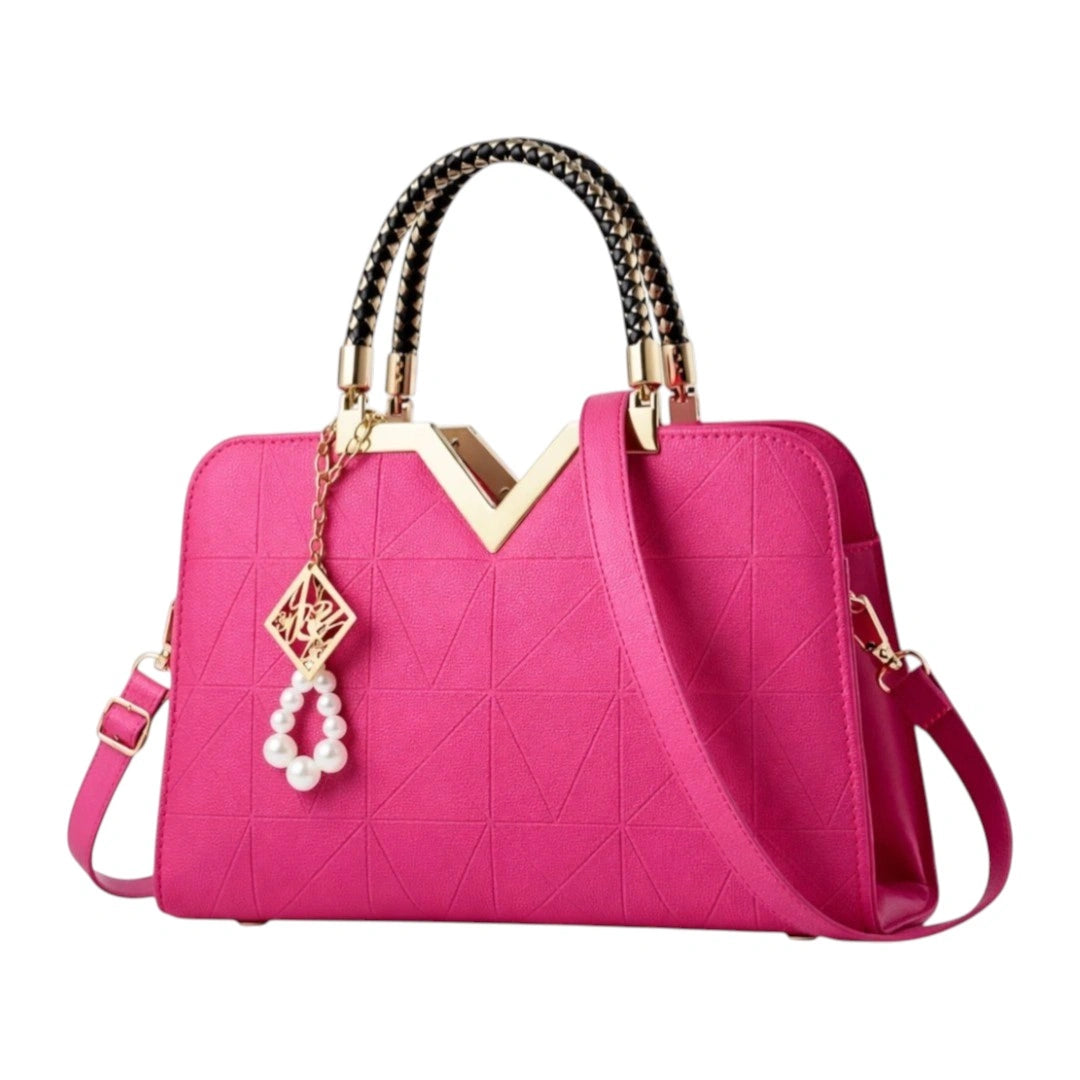 Velzir Jhai Hot Pink Women Leather Shoulder Bag