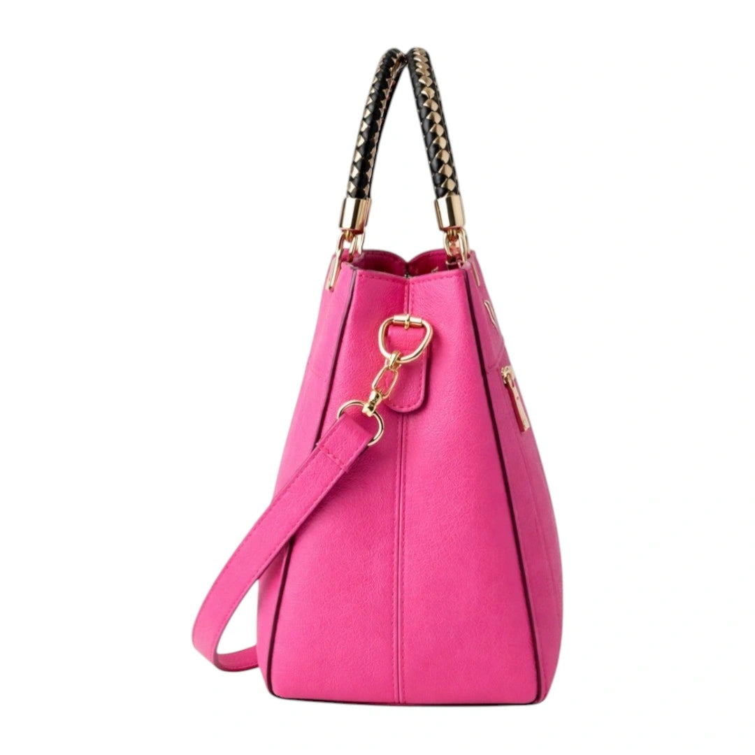 Velzir Jhai Hot Pink Women Leather Shoulder Bag